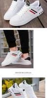 Zapatillas De Hombre Casual Ligero De Cuero PU Transpirable Tenis Deportivos Blancas Zapatos Flats Zapatillas Hombre - details 6