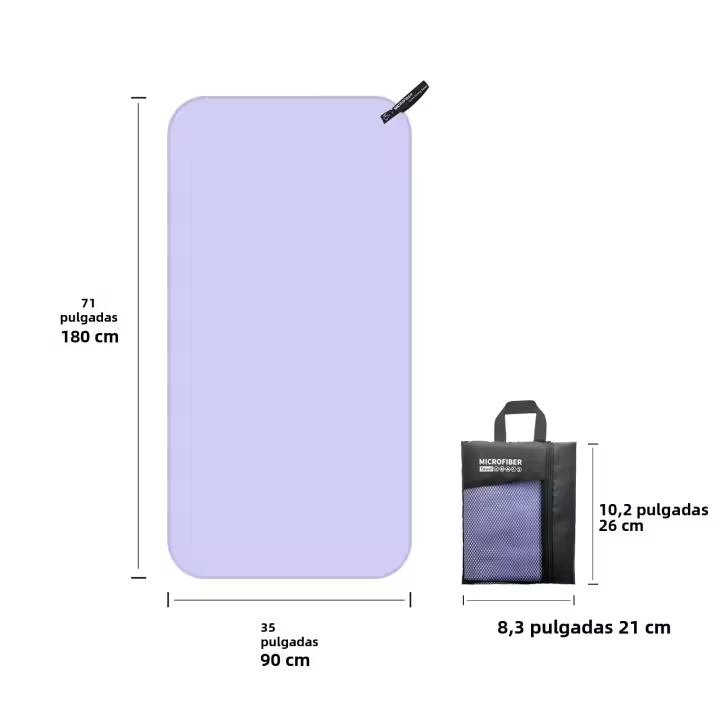 Toalla De Microfibra Mutao Con Bolsa De Malla Para Secado Rápido Absorbente Ideal Para Camping Gimnasio Yoga Senderismo - 1