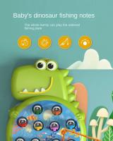 Juguete Educativo De Pesca Magnética Con Dinosaurios Para Niños Juego De Pesca Con Palanca Para Bebés Y Niñas Juguete Inteligente De Color Verde Y Azul - details 0