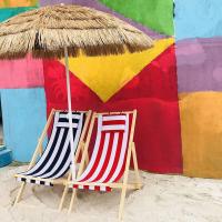 ARISE SHOP-Sombrilla de Playa Plegable,Sombrilla de Exterior con Protección UV,sombrilla de jardín, Piscina, Patio, Redonda,Diámetro 180 x Altura 195 cm - details 4