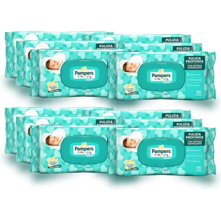 Pampers - Baby Fresh Toallitas húmedas para Niños, 840 unidades (Paquete de 12x70) - 1