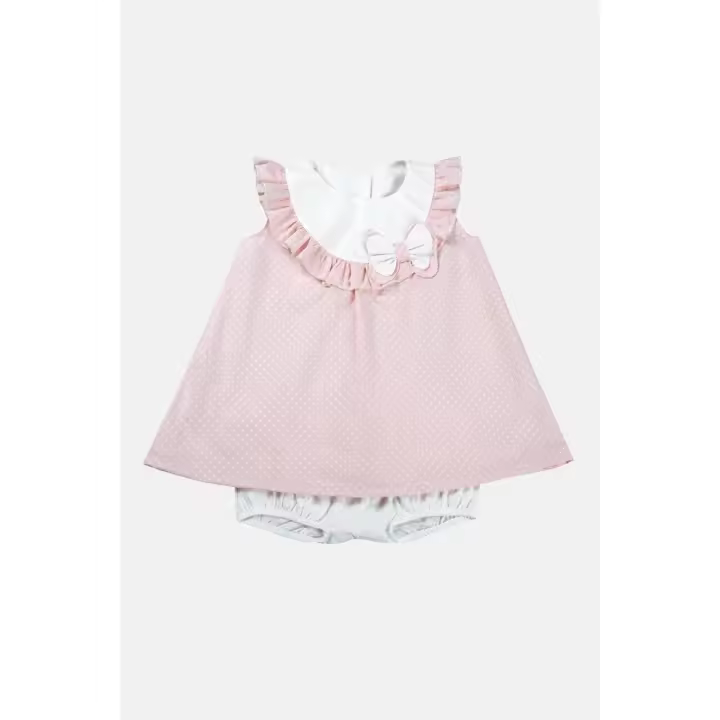 Carre 'Y Braga con volantes Vestido lunares de Lona de Algodón con cancha - 1