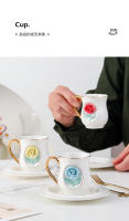Taza De Rosa Cerámica Artesanal Conjunto De Taza Y Plato Para Café Reutilizable Lavable En Lavavajillas Cerámica Porcelain - details 2