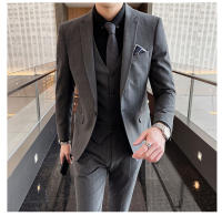 Traje De Boda Invernal Con Rayas Tres Piezas Vestido Y Pantalones Moda Negocios Atractivo Traje Casual Para Celebraciones - details 13