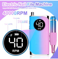 Set De Pulidora De Uñas Eléctrica Profesional 40000 Rpm Máquina Portátil Para Hogar Y Salón De Belleza Herramienta De Manicura - details 2