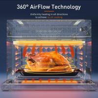 JOYOUNG Horno eléctrico freidora de aire, horno de convección de 30 L para menos aceite, 18 funciones preestablecidas, horno de encimera con pantalla táctil digital LED y perilla 2 en 1, recetas gratuitas y 6 accesorios, 1800 W, negro - details 6