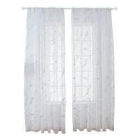 Cortinas De Gauze Translúcidas De 100x200cm Con Patrones De Mármol Dorado Y Plateado Diseño Bipartido Izquierdo Y Derecho Para Decoración De Ventanas Y Hotelería - details 8