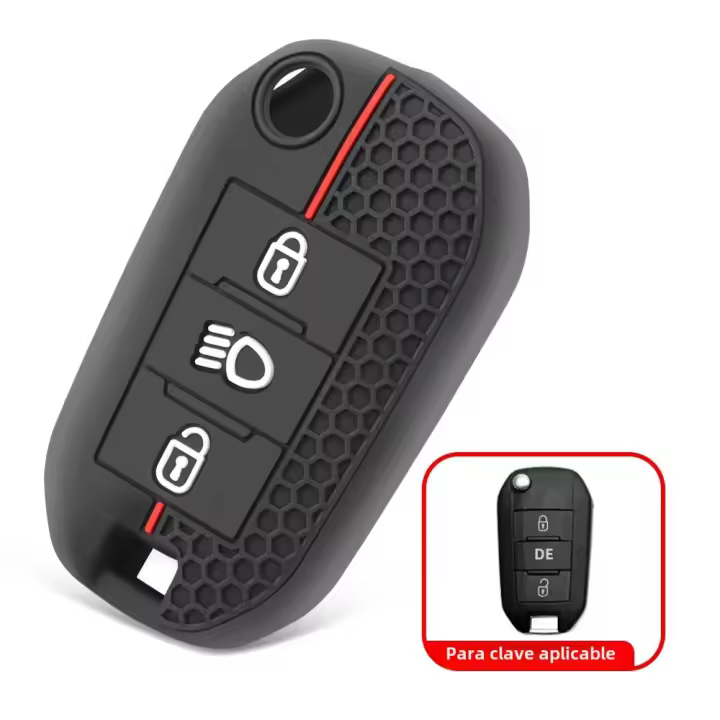 Funda Para Llave De Coche Peugeot 208 308 408 508 2008 3008 4008 5008 Citroen C3 C4 CACTUS C6 C8 Accesorios Silicona - 1