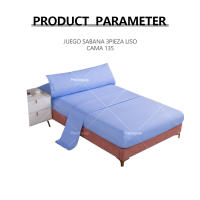 Juego de cama de tres piezas, funda de colchón, textil para el hogar, delicado y suave, agradable para la piel, color sólido, adecuado para sala de estar, dormitorio. - details 1