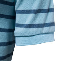Primavera y novedad de verano, polo para hombre, tamaño europeo, camisa POLO de manga corta a rayas, top de algodón con solapa informal a la moda para hombre - details 7