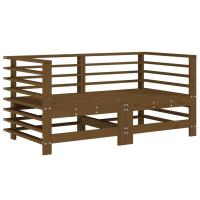 vidaXL Sofás de esquina de jardín 2 uds madera maciza de pino Pino natural, Pino blanco, Pino gris Conjunto Terraza Muebles Jardín Exterior Juego de Muebles de jardín Mueble Jardín Exterior Muebles de Salon Exterior - details 2