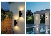 LUCKYLED Luz De Pared Decorativa LED E27 Impermeable Para Exteriores Luz De Entrada Para Escaleras Externas Y Hogar Material Plástico - details 1