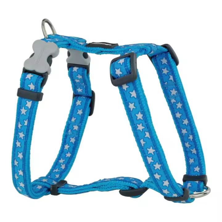 Arnés para Perro Red Dingo Style Turquesa Estrella Blanco 37-61 cm - 1
