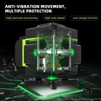 Nivel De Laser 3D HILDA Con 12 Líneas Auto-Nivelado 360 Grados Horizontal Y Vertical Rayo Verde Óptico Instrumento De Medición Potente - details 4