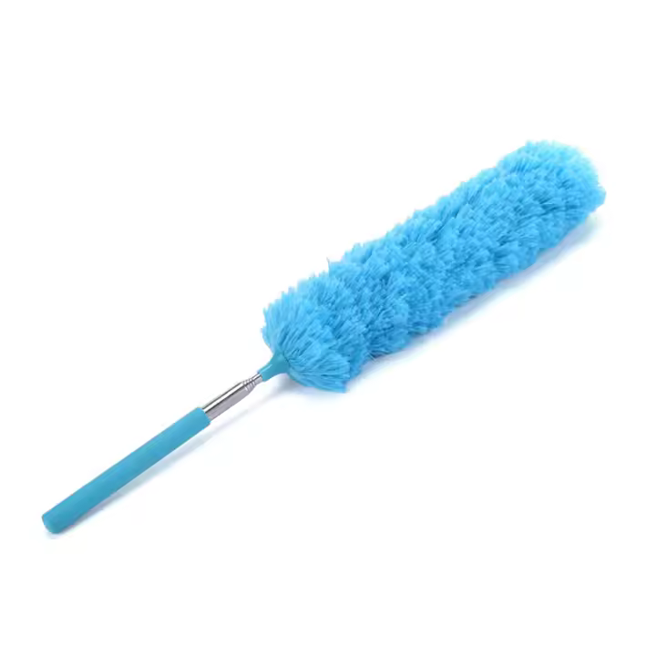 Cepillo De Aseo Retráctil Y Flexible De Acero Inoxidable Con Mango Largo Microfibra Para Limpieza Del Hogar - 1