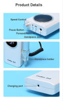 Máquina De Uñas Eléctrica Portátil 35000 RPM Con Batería Recargable De 4000 mAH Accesorios Para Uñas Gel De Pintura Mecánica Sander - details 5