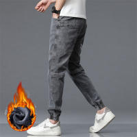 Nuevos Jeans Térmicos Para Hombre Negro Y Azul Con Forro De Poliéster Estilo Callejero Ajustados Y Gruesos Trousers Harem plus Size - details 7