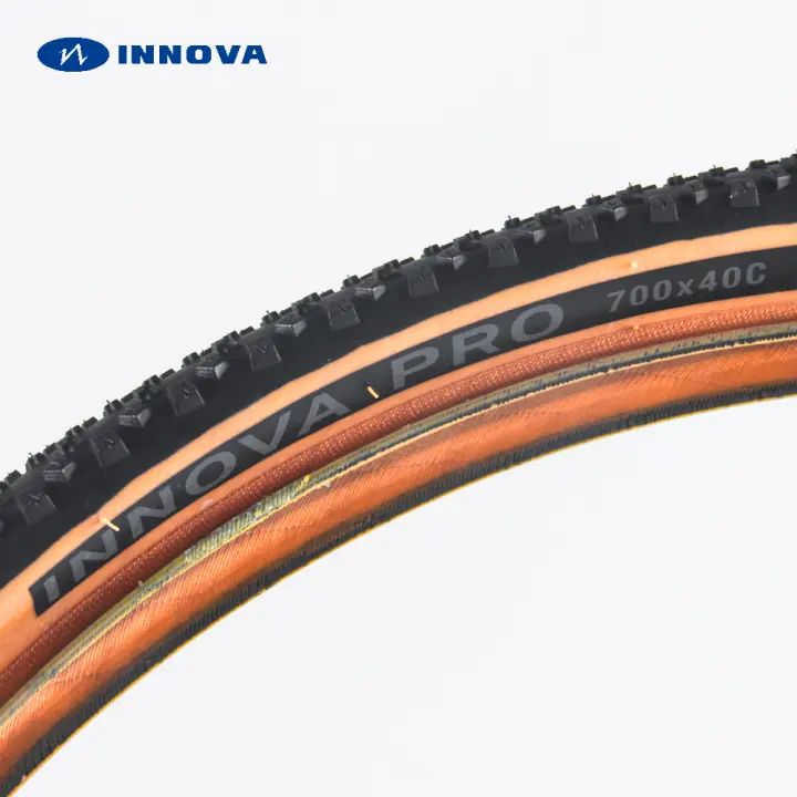 Pneumático De Bicicleta De Carretera INNOVA 700C Resistente a Punzadas Ultraligero De Goma Para Bicicletas De Carretera Tamaño 700x40c Color Negro - 1