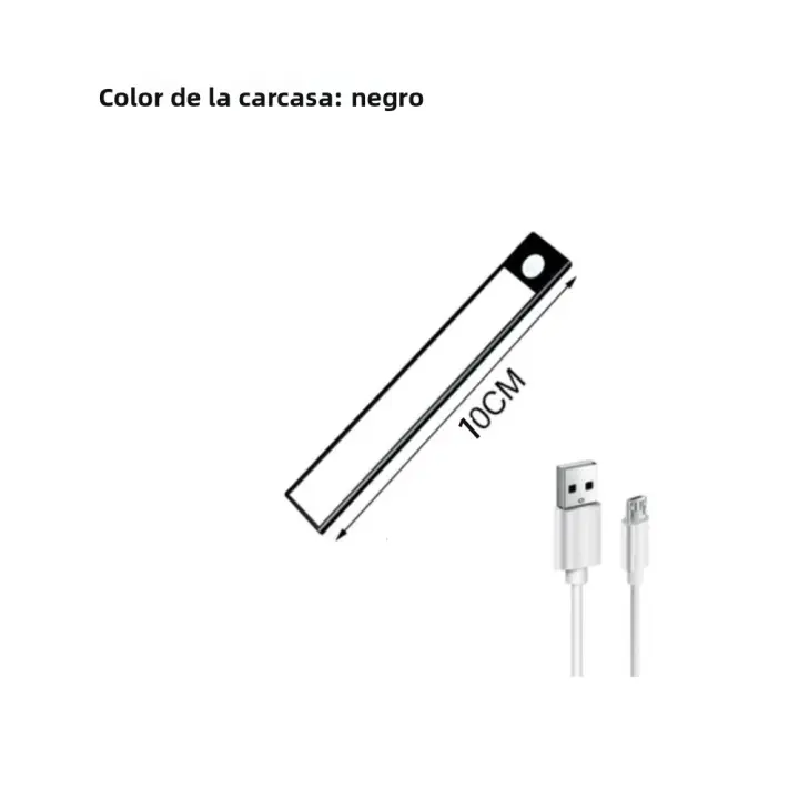 Lámpara LED Recargable USB Con Sensor De Movimiento PIR Ultrafina Portátil Para Armario Dormitorio Pasillo Tubo Detector Barra - 1