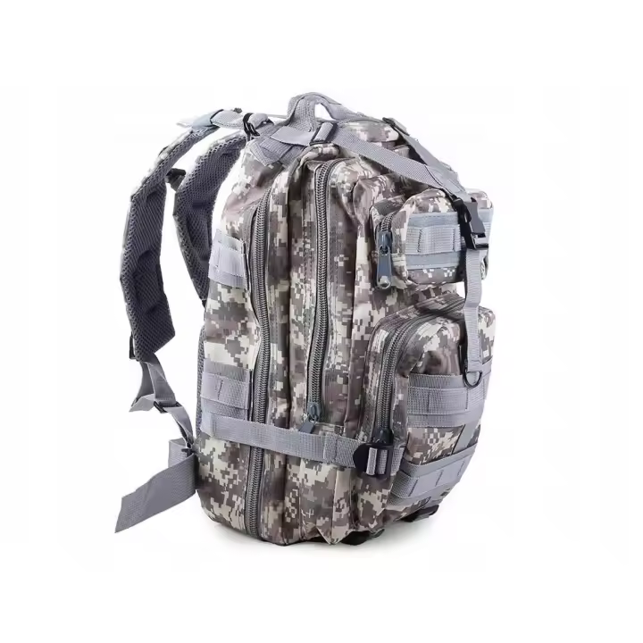 VERK MOCHILA táctica de 30 litros militar, 4 BOLSILLOS supervivencia perfecta para crossfit 43 cm x 24 cm x 25 cm gris - 1
