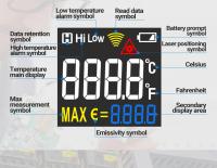 ANENG TH203 Termómetro Infrarrojo Industrial Inteligente Pantalla VA Color Inverso Medición De Temperatura -50~600℃ Herramienta De Prueba - details 11