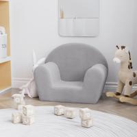 vidaXL Sofá para niños felpa suave en color Gris claro/Gris claro y blanco/Antracita - details 0