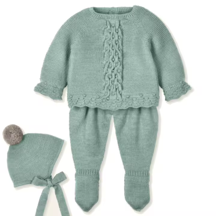 Conjunto bebe polainas punto trenza de marca Mac Ilusion - 1