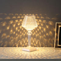 Lámpara De Mesa Recargable De Cristal Con Luz Cambiante Protección Para Los Ojos Para Decoración De Hogar Y Dormitorio - details 7