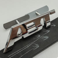 Emblema De Coche ABT Logo 3D Plata Cromada Negra Adorno De Rejilla Delantero Material Metálico Peso 53g Personalizable - details 4