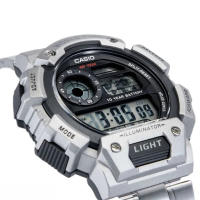 Reloj CASIO QUARTZ ALARMS WATCH AE-1400WHD-1AV world time - 10 year battery - alarmas 100m water resist - details 4