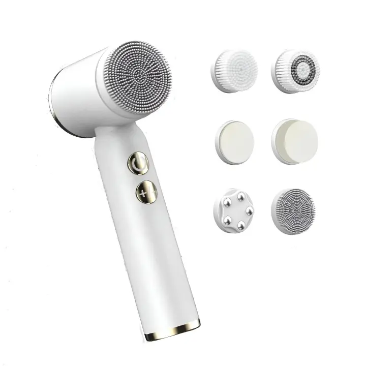 ZVD 6 en 1 Cepillo limpiador facial, cepillo de limpieza facial, limpieza facial silicona, cepillo facial exfoliante, cepillo limpieza cara, cepillo antiarrugas, masajeador facial - 1