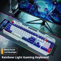Teclado De Juego EWEADN GX90 Con Retroiluminación LED Silencioso Diseño Ergonómico Duradero Para PC Y Oficina 104 Teclas Membrana USB - details 0