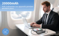 Power Bank 20.000mAh 22.5W Pequeña función de carga rápida Powerbank 1 USB-C 2 USB-A Mini Batería Externa para Teléfono Móvil Pantalla LCD para iPhone 17 16 15 14 13 Smartphones Viaje Camping - details 4