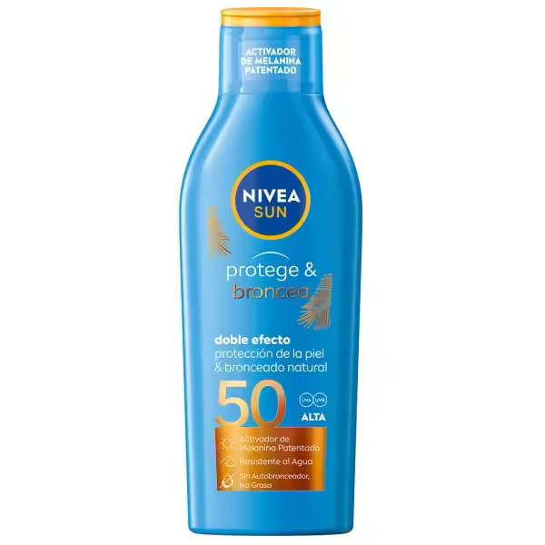 NIVEA Sun Protege & Broncea SPF50   200 ml Leche Solar Hidratante - 1