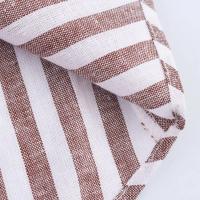 Camisa Asimétrica de Verano para Mujer – Estampado a Rayas, Mezcla de Lino, Mangas Anchas Rizadas, Cuello Versátil, Estilo Informal y Fresco - details 19