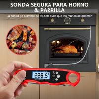 Termómetro de cocina, termómetro digital para horno con lectura rápida y precisa, sonda de alambre de 40 pulgadas, calibración y pantalla LCD, termómetro para asar carne, parrilla, alimentos, horno y líquidos. - details 1