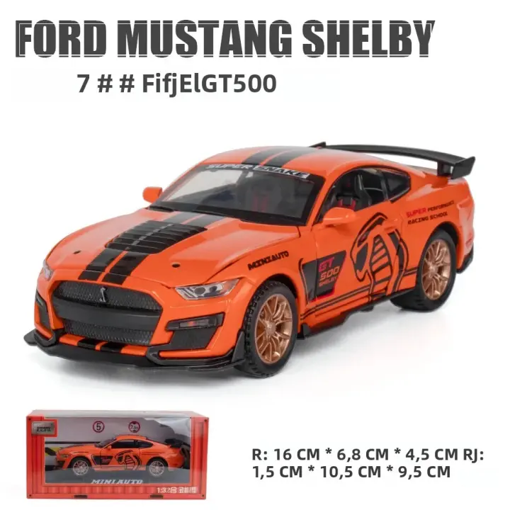 Modelo De Coche Deportivo De Aleación Ford Mustang Viper GT500 1:32 Regalo Para Niños Adorno De Coche Metal No Batería Recomendado Para Mayores De 14 Años - 1