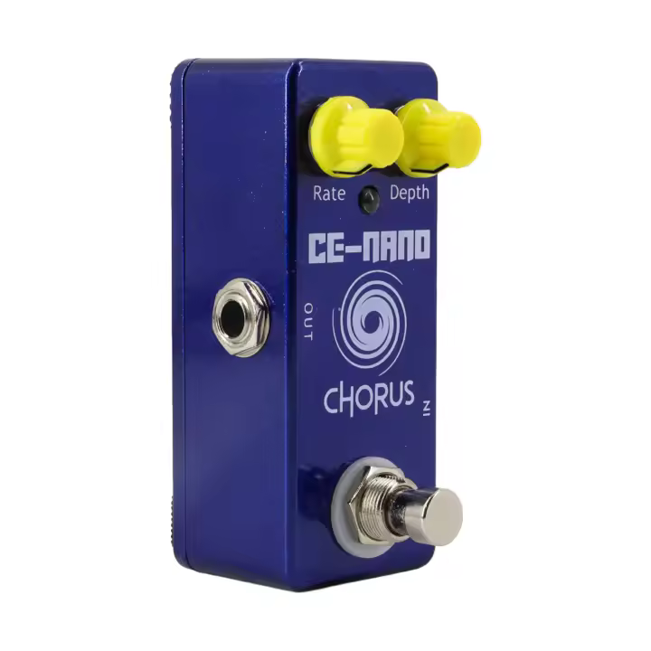 Pedal De Efectos Para Guitarra Eléctrica Chorus True Bypass Enchufe DC 9V Entrada/Salida 6.35mm Aluminio Pulido Profundidad/Tasa - 1