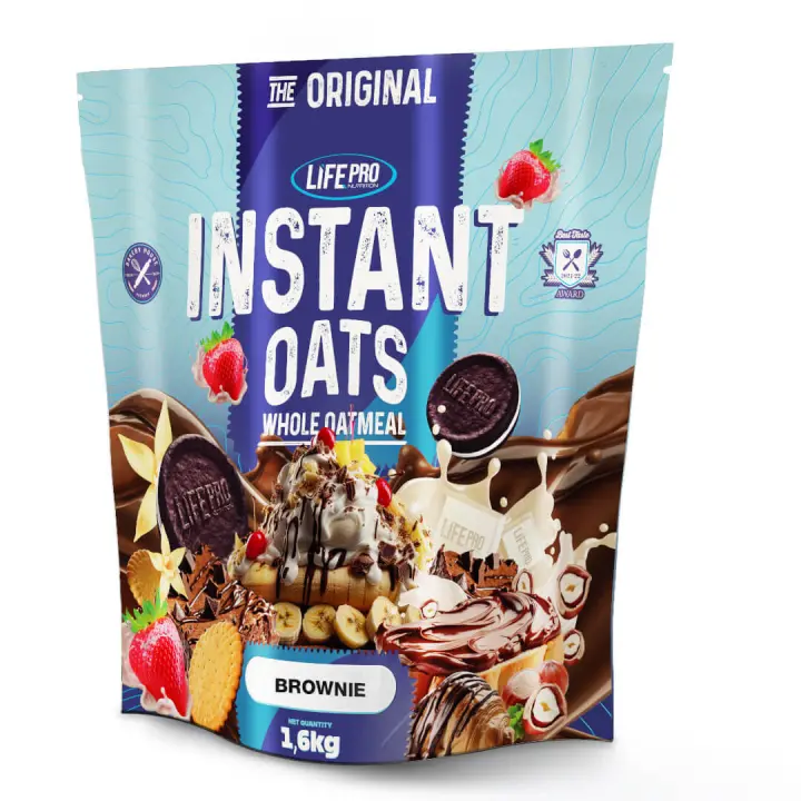 LIFE PRO FITFOOD INSTANT OATS PREMIUM 1.6KG - Harina de Avena Premium - Carbohidrato de Liberación Lenta - Energía mas Tiempo - 1