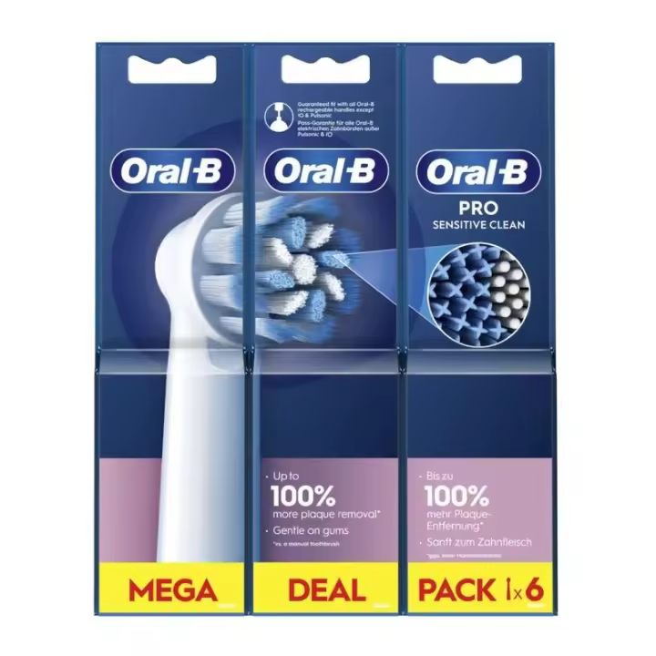 ORAL-B RECAMBIO CEPILLO ELECTRICO PRO SENSITIVE CLEAN 6 CABEZALES - 1