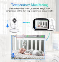 Monitor De Bebé DBIT VB603 Cámara Infantil Con Pantalla LCD De 3.2 Pulgadas Intercomunicador Seguridad Para Recién Nacidos Resolución De Video 480*272 - details 5