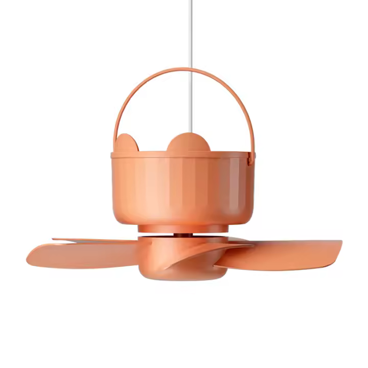 Ventilador de techo con control remoto inteligente USB de 7,08 pulgadas con tres velocidades de viento y tres tiempos, adecuado para uso doméstico (blanco, azul, amarillo, naranja opcional) - 1