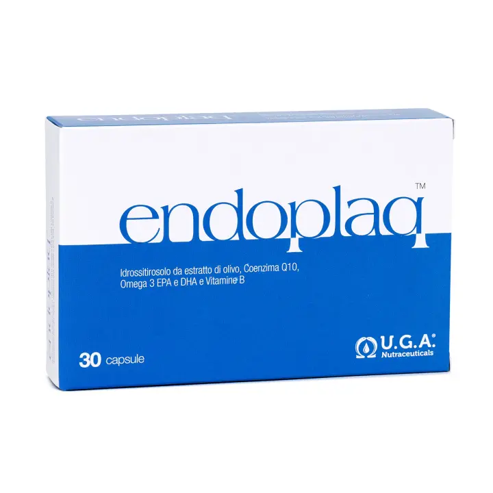 EndoPlaq | U.G.A. Nutraceuticals | Suplemento para la función cardíaca normal | Funcionamiento del Metabolismo de la homocisteína | Contra el estrés oxidante | Ácidos grasos Omega-3 EPA y DHA | Vitamina E, Vitamina B12, ácido fólico | 30 cápsulas - 1