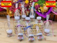 Nutella mini 25 gr. LOTE DE 10 unidades regalos para bodas detalles para niños niñas bodas cumpleaños comuniones fiestas infantiles regalos para bodas Candy Bar en bolsa de regalo con cuchara de madera y lazo de colores - details 0
