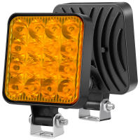 Luz DE TRABAJO LED para Automóvil DXZ, 12 V, mini Luz cuadrada de plástico, 16 Luces, 48 W, Luz Auxiliar de conducción, modificado faro - details 0