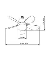 ALEMAR - VENTILADOR BLANCO CON ROSCA PARA LÁMPARA MODELO NANO 42CM 5 PALAS 11819 ALEMAR - details 2