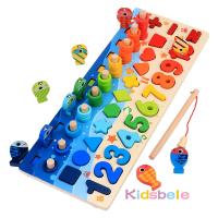Juguete Educativo De Madera Para Niños Juego De Pesca Magnético Sorteo De Formas Y Aprendizaje De Números Y Letras Montessori - details 9