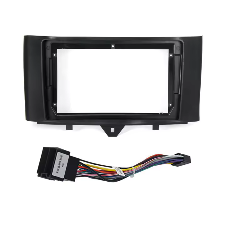 Marco De Radio Para Coche 2 Din Adaptador Panel De Montaje De Fascia Para BENZ Smart Fortwo 2011-2015 Con Cable De Audio Y Poder - 1
