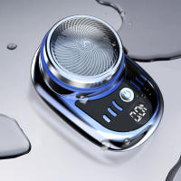 Afeitadora Eléctrica Portátil Para Viajes Mini Con Pantalla Digital Recargable Por USB Afeitadora De Barba Y Rostro Para Hombres - details 6