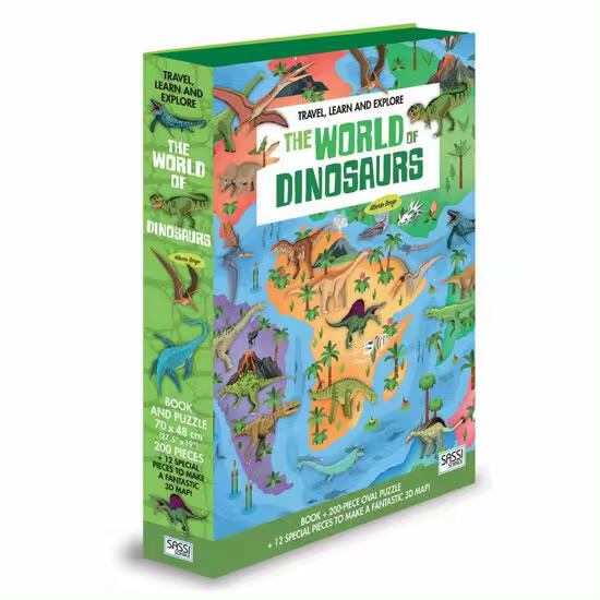 Libro Puzzle El Mundo de los Dinosaurios - 1